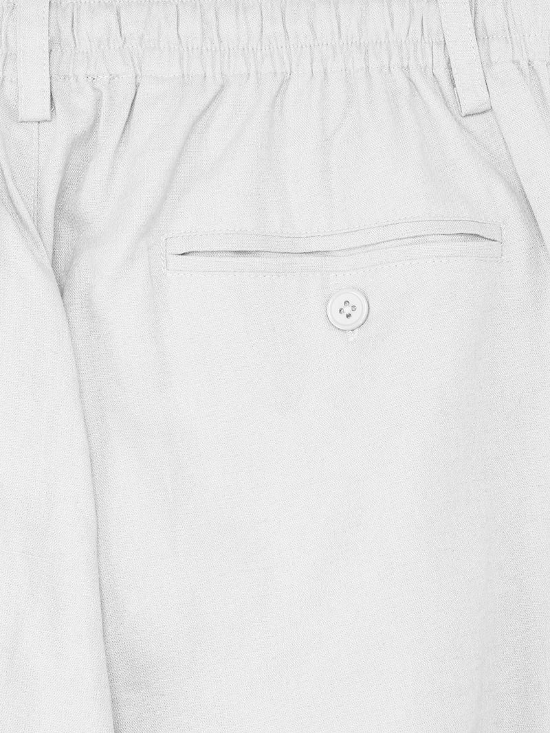 Hat and Beyond Mens Premium Soft Linen Pants Wrinkle Resistant Flat Front Classic Slacks (X-Large, 1bh04_White) - Image 5